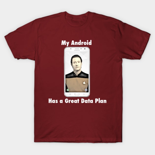 Android Data Plan T-Shirt by plafontaine